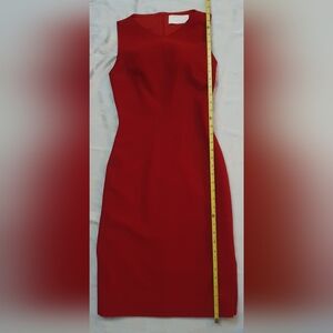 Boss Red Sleeveless Midi Sheath Dress